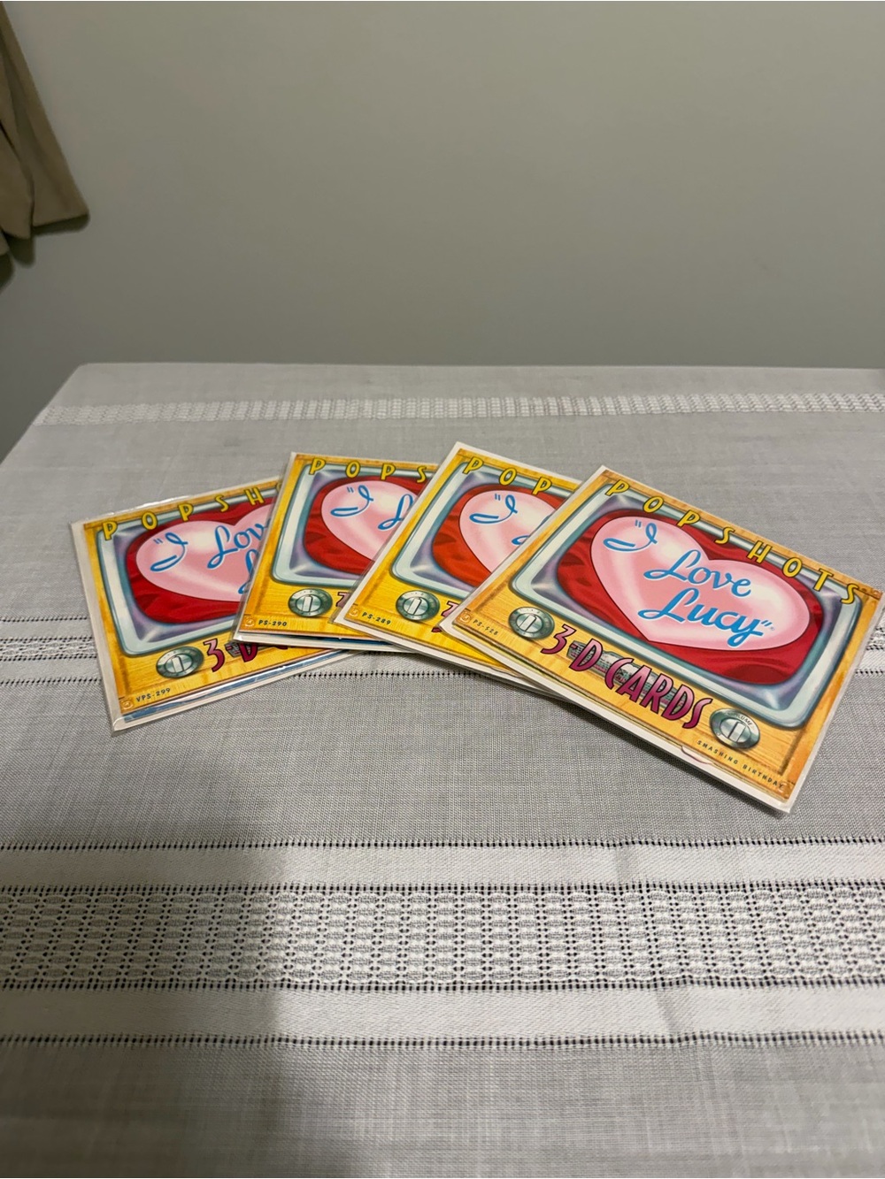 Vintage I Love Lucy 3-D Cards Party Pack - Pink and Red NWT